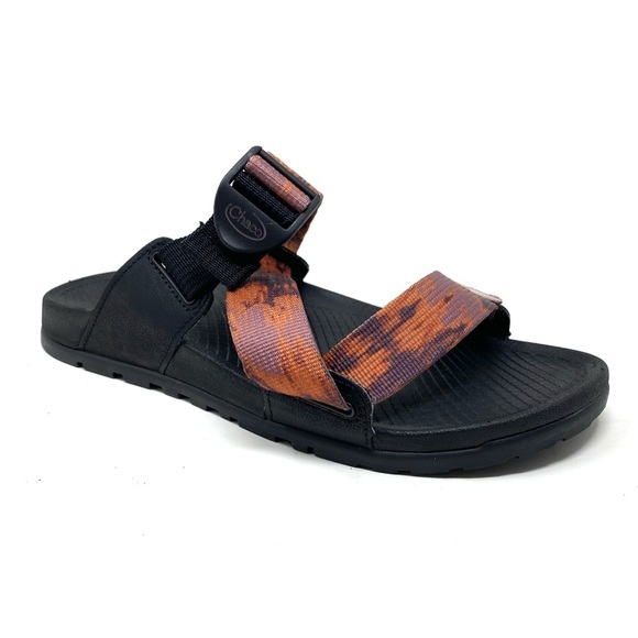 Chaco Women’s Lowdown Sandals Size 7 Black Orange Tie-Dye Comfort Hiking - Picture 1 of 7